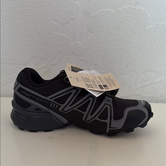 Salomon Black Gray Speedcross 3 GTX Gortex Trail Shoes Size 6 NWT - Picture 9 of 16